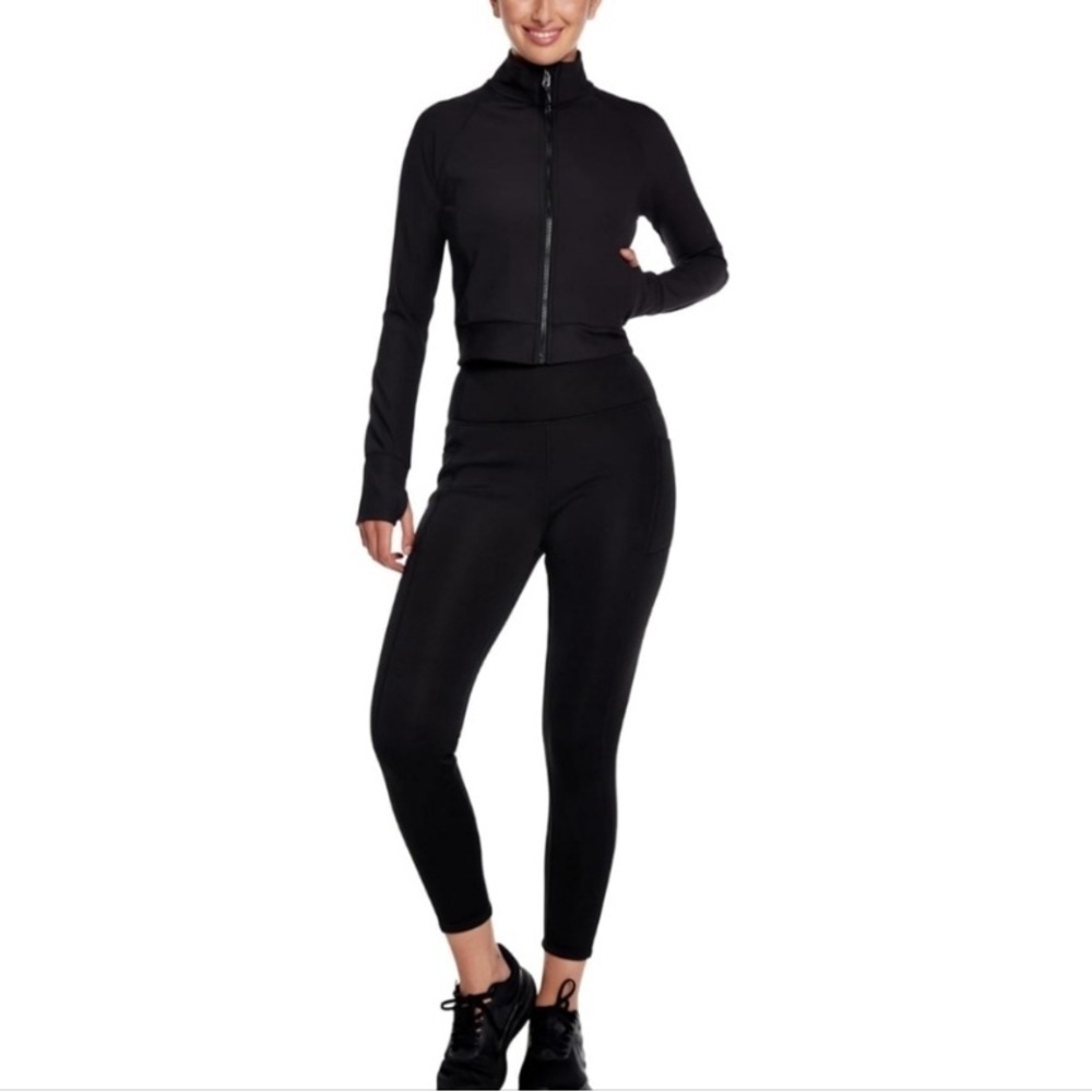 Kyodan Outdoor Women's Black Fleece Lined Stretch Leggings NWT - XS - Picture 6 of 14